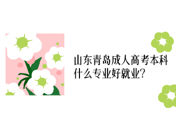 山東青島成人高考本科什么專業(yè)好就業(yè)?