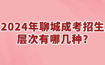 2024年聊城成考招生層次有哪幾種?