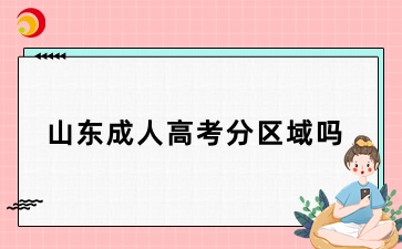 山東成人高考分區域嗎